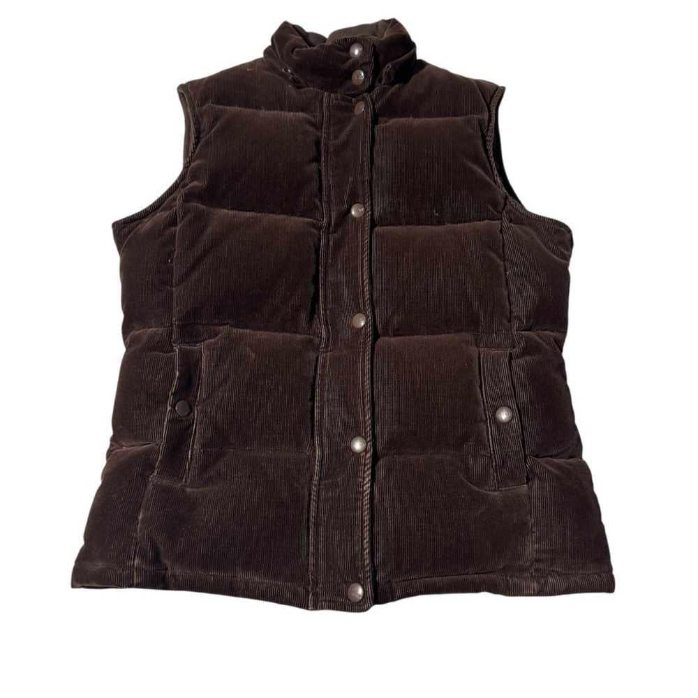 Gap Corduroy Puffer Vest Men’s Brown Small Vintage Y2K Retro Unisex
